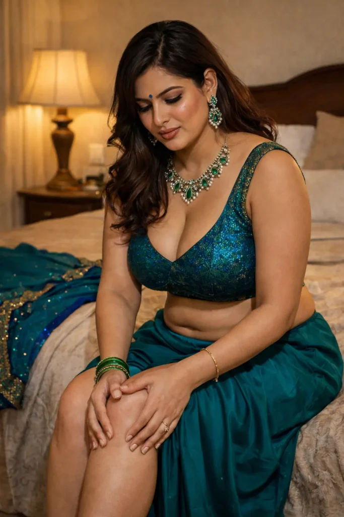hot bhabhi massaging her knees